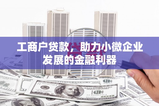 岳塘工商户贷款，助力小微企业发展的金融利器