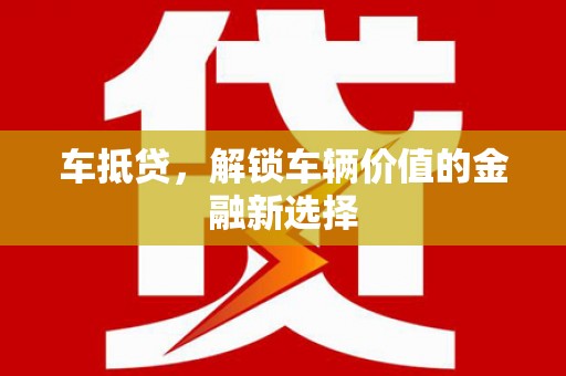 岳塘车抵贷，解锁车辆价值的金融新选择