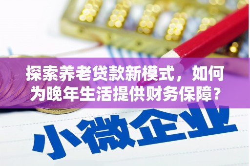 岳塘探索养老贷款新模式，如何为晚年生活提供财务保障？