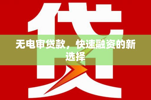岳塘无电审贷款，快速融资的新选择