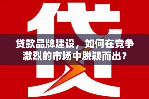 岳塘贷款品牌建设，如何在竞争激烈的市场中脱颖而出？