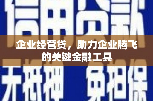 岳塘企业经营贷，助力企业腾飞的关键金融工具