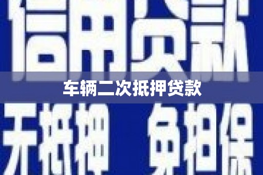 岳塘车辆二次抵押贷款