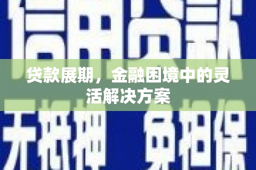 岳塘贷款展期，金融困境中的灵活解决方案