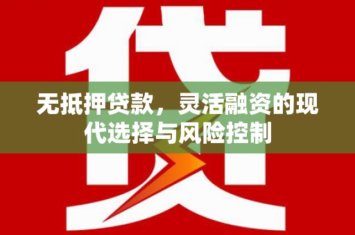 岳塘无抵押贷款，灵活融资的现代选择与风险控制