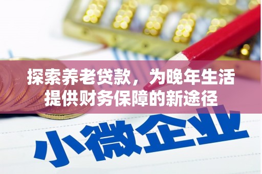 岳塘探索养老贷款，为晚年生活提供财务保障的新途径