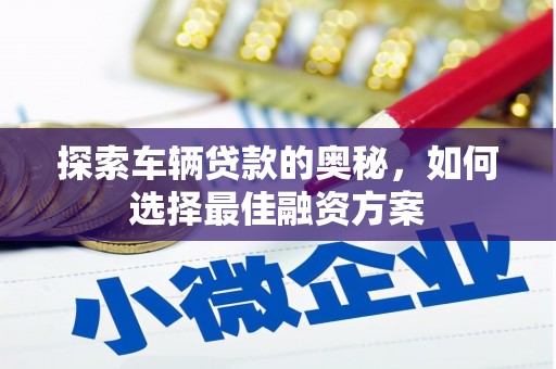 岳塘探索车辆贷款的奥秘，如何选择最佳融资方案