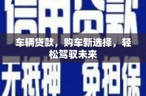 岳塘车辆贷款，购车新选择，轻松驾驭未来