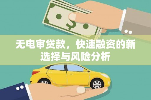 岳塘无电审贷款，快速融资的新选择与风险分析