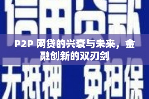 岳塘P2P 网贷的兴衰与未来，金融创新的双刃剑