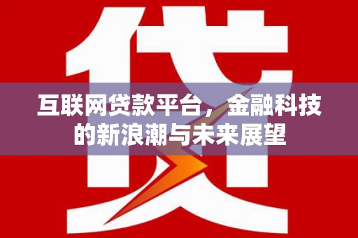 岳塘互联网贷款平台，金融科技的新浪潮与未来展望