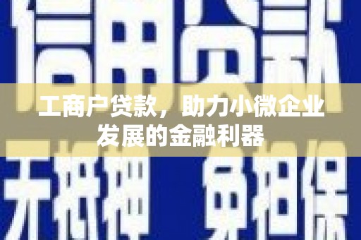 岳塘工商户贷款，助力小微企业发展的金融利器