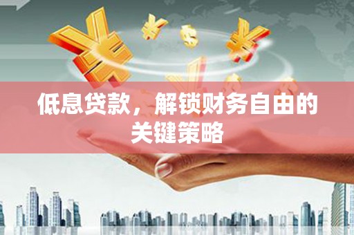 岳塘低息贷款，解锁财务自由的关键策略
