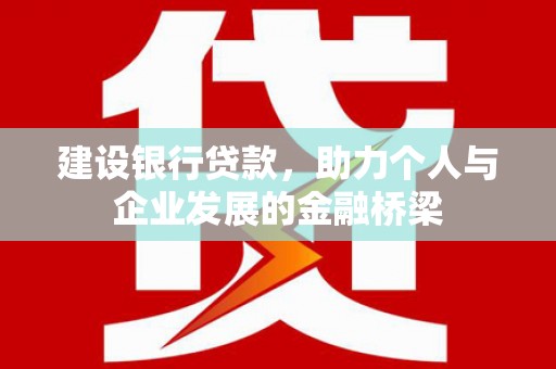 岳塘建设银行贷款，助力个人与企业发展的金融桥梁