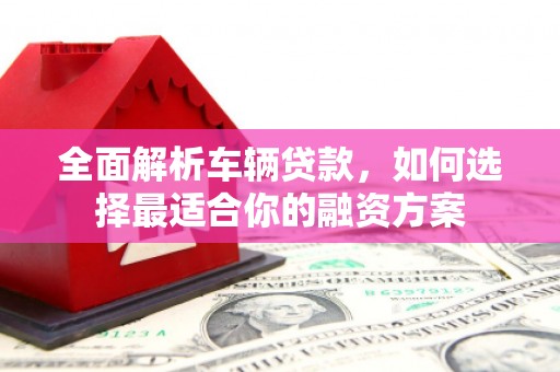 岳塘全面解析车辆贷款，如何选择最适合你的融资方案