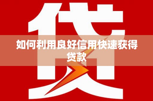 岳塘如何利用良好信用快速获得贷款