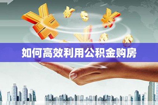 岳塘如何高效利用公积金购房